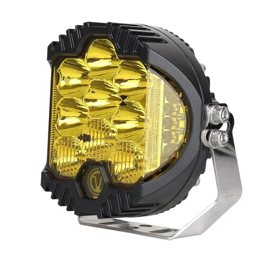 5 polegadas branco amarelo âmbar condução nevoeiro offroad pára-choques duplo lado atirador LED luz de trabalho para caminhão